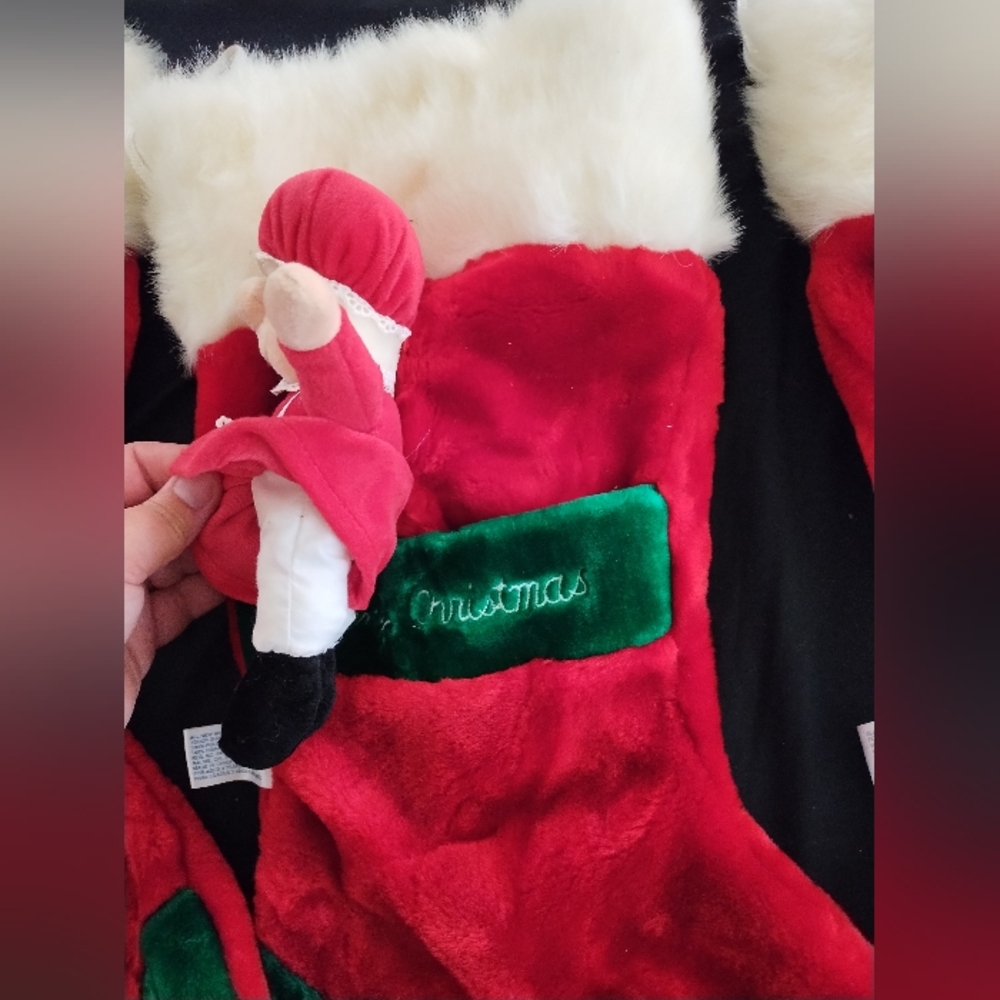 3 Vintage 1990s Quality JC Penny's Christmas Collection Plush Attached - Picture 6 of 12